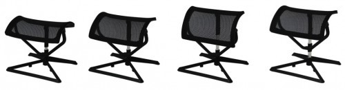 FineBuy Fußauflage LEGPRO Ottomann Beinauflage Stoffbezug für Büro Fußablage höhenverstellbar Beinablage Schreibt | Farbe: Schwarz