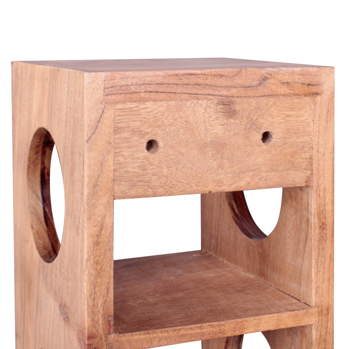 FineBuy Weinregal Massiv-Holz Flaschen-Regal Design Wandmontage für 5 Flaschen Holzregal modern mit Ablage 70 cm | Farbe: Beige