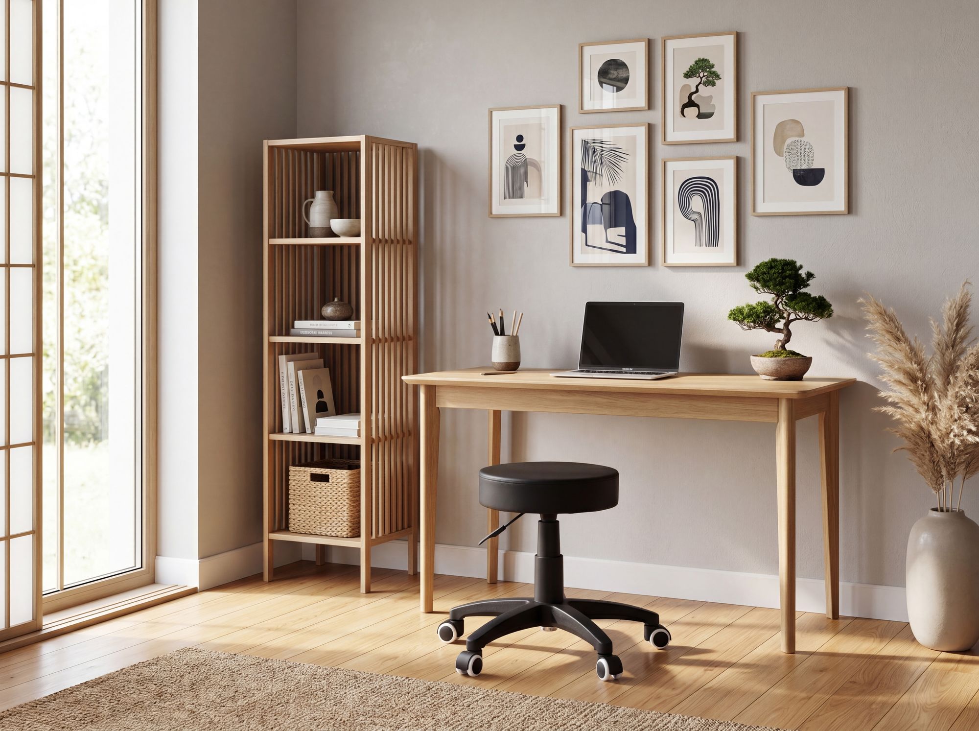Rollhocker Arbeitshocker Drehstuhl Praxishocker Kosmetikhocker Arbeitsstuhl – Ansicht 2