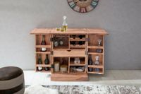 FineBuy Hausbar Massivholz Weinbar Weinschrank Kleiner Barschrank Alkoholschrank – Ansicht 3