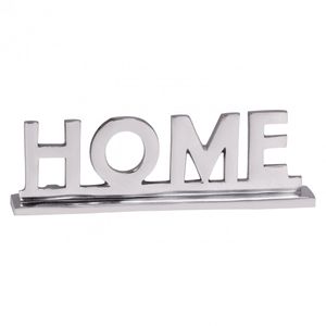 FB43298 FineBuy Home Deko Schriftzug Design Wohnzimmer Ess-Tisch- Dekoration Wohnung Alu Aluminium Wohndeko Silber 22 cm 4250950252141