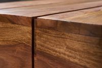 FineBuy Couchtisch rechteckig Massivholz 120 cm Block Design Wohnzimmertisch – Ansicht 4
