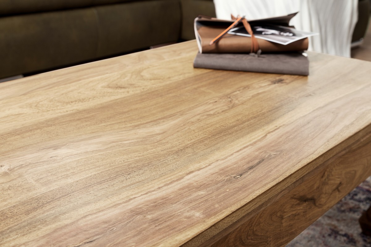 FineBuy Couchtisch Massiv-Holz 110 cm breit Wohnzimmer-Tisch Design dunkel-braun Landhaus-Stil Beistelltisch | Farbe: Braun FineBuy Couchtisch Massiv-Holz 110 cm breit Wohnzimmer-Tisch Design dunkel-braun Landhaus-Stil Beistelltisch | Farbe: Braun
