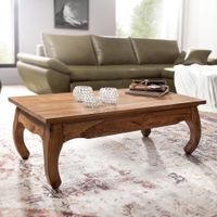 FineBuy Massiv-Holz Couchtisch Wohnzimmertisch Beistelltisch Landhaus Sofatisch – Ansicht 1