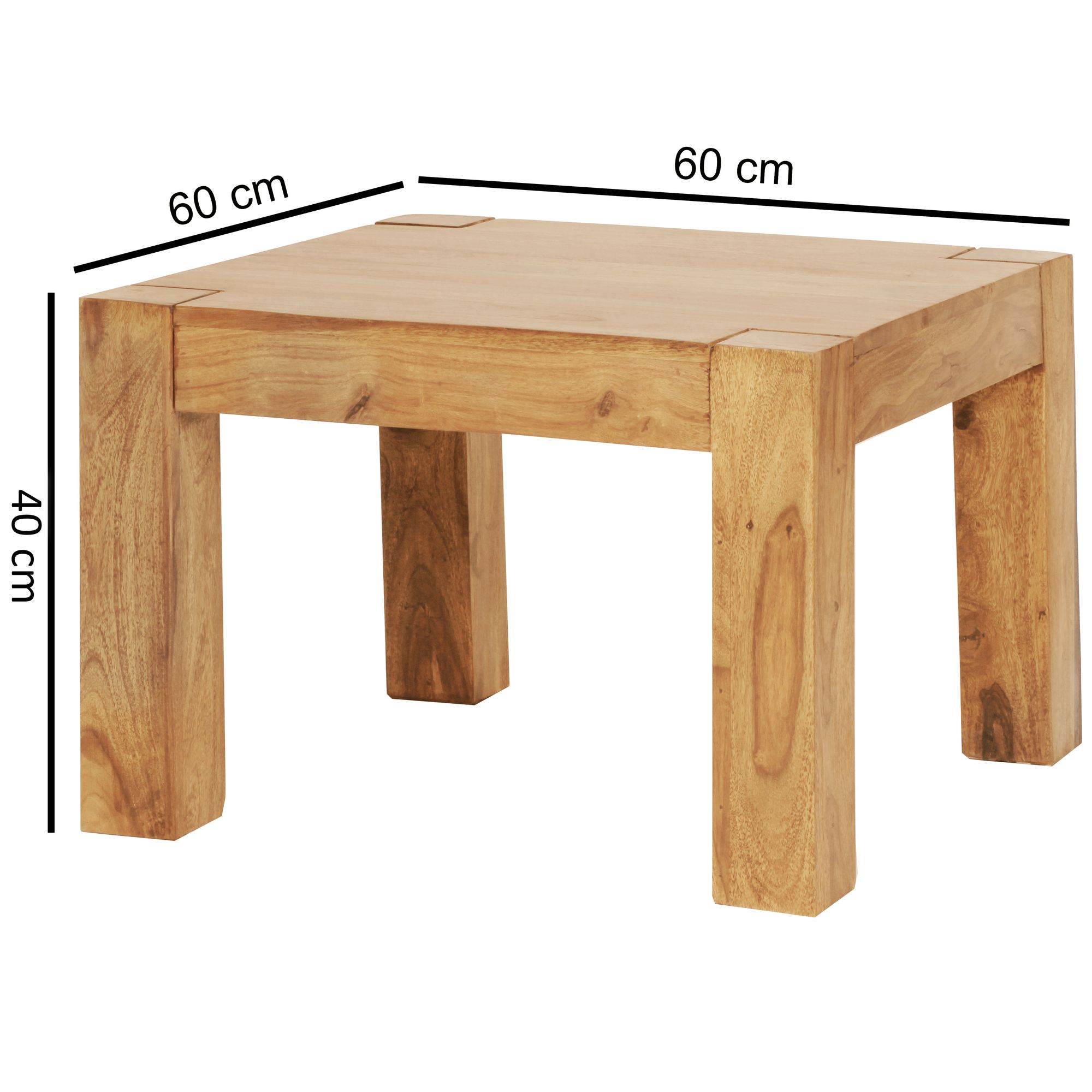 FineBuy Couchtisch 60 x 60 x 40 cm Holz Massiv, Massiver Wohnzimmertisch Quadratisch Braun, Beistelltisch Massivholz, Design Holztisch Wohnzimmer | Farbe: Braun FineBuy Couchtisch 60 x 60 x 40 cm Holz Massiv, Massiver Wohnzimmertisch Quadratisch Braun, Beistelltisch Massivholz, Design Holztisch Wohnzimmer | Farbe: Braun