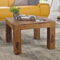 Massiver Couchtisch 60 cm Holz Tisch Massiv Wohnzimmertisch Beistelltisch – Ansicht 1