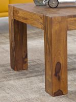Massiver Couchtisch 60 cm Holz Tisch Massiv Wohnzimmertisch Beistelltisch – Ansicht 5