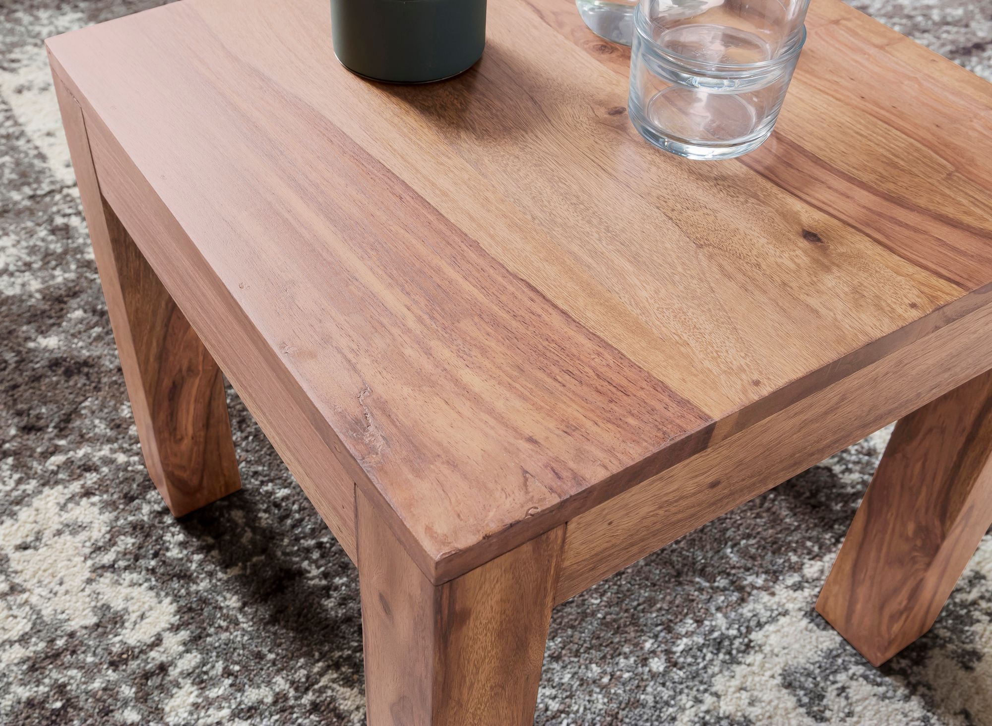 FineBuy Couchtisch Massiv-Holz 45 cm breit Wohnzimmer-Tisch Design Landhaus-Stil Beistelltisch natur Farbe wählbar | Farbe: Braun FineBuy Couchtisch Massiv-Holz 45 cm breit Wohnzimmer-Tisch Design Landhaus-Stil Beistelltisch natur Farbe wählbar | Farbe: Braun