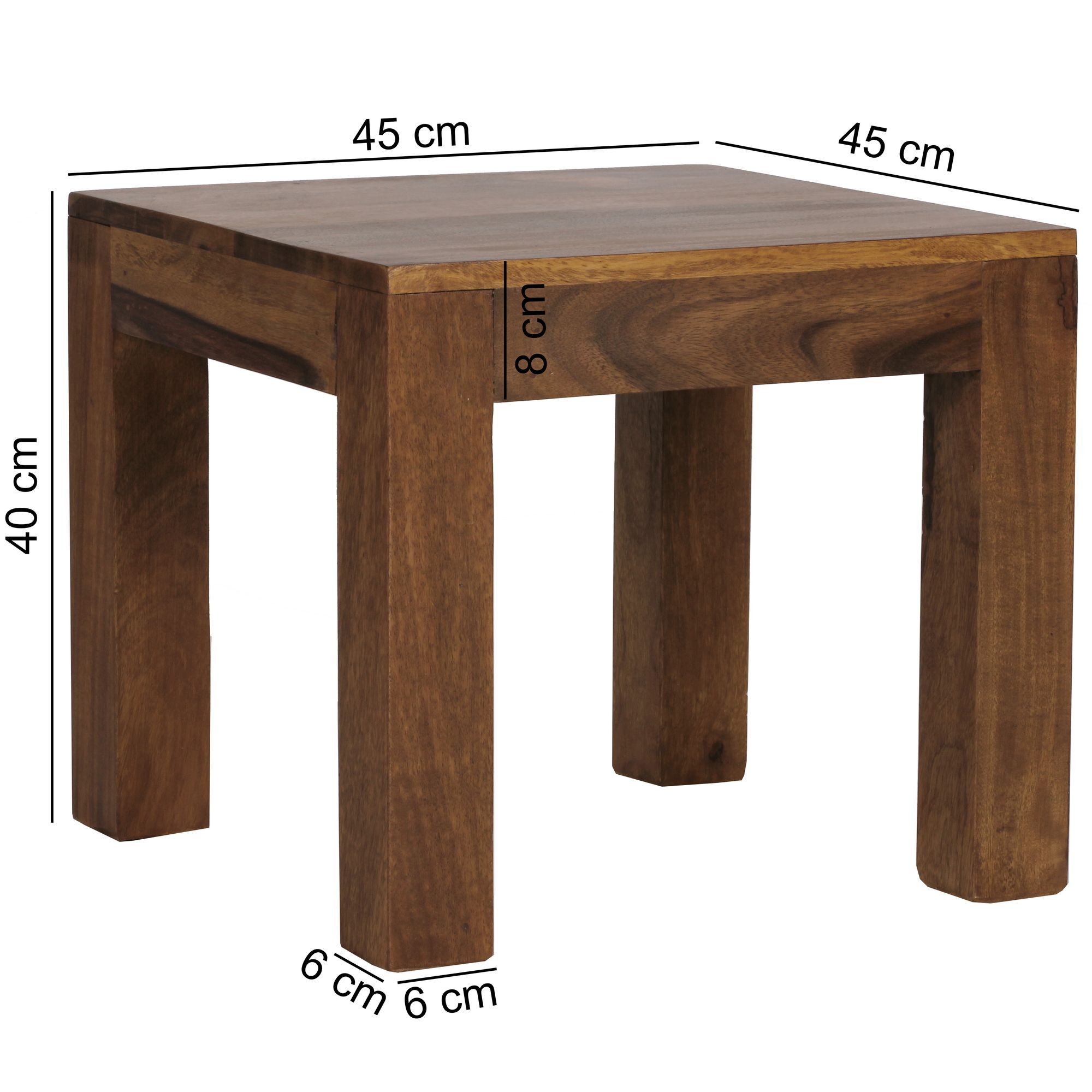 FineBuy Couchtisch Massiv-Holz 45 cm breit Wohnzimmer-Tisch Design Landhaus-Stil Beistelltisch natur Farbe wählbar | Farbe: Braun FineBuy Couchtisch Massiv-Holz 45 cm breit Wohnzimmer-Tisch Design Landhaus-Stil Beistelltisch natur Farbe wählbar | Farbe: Braun