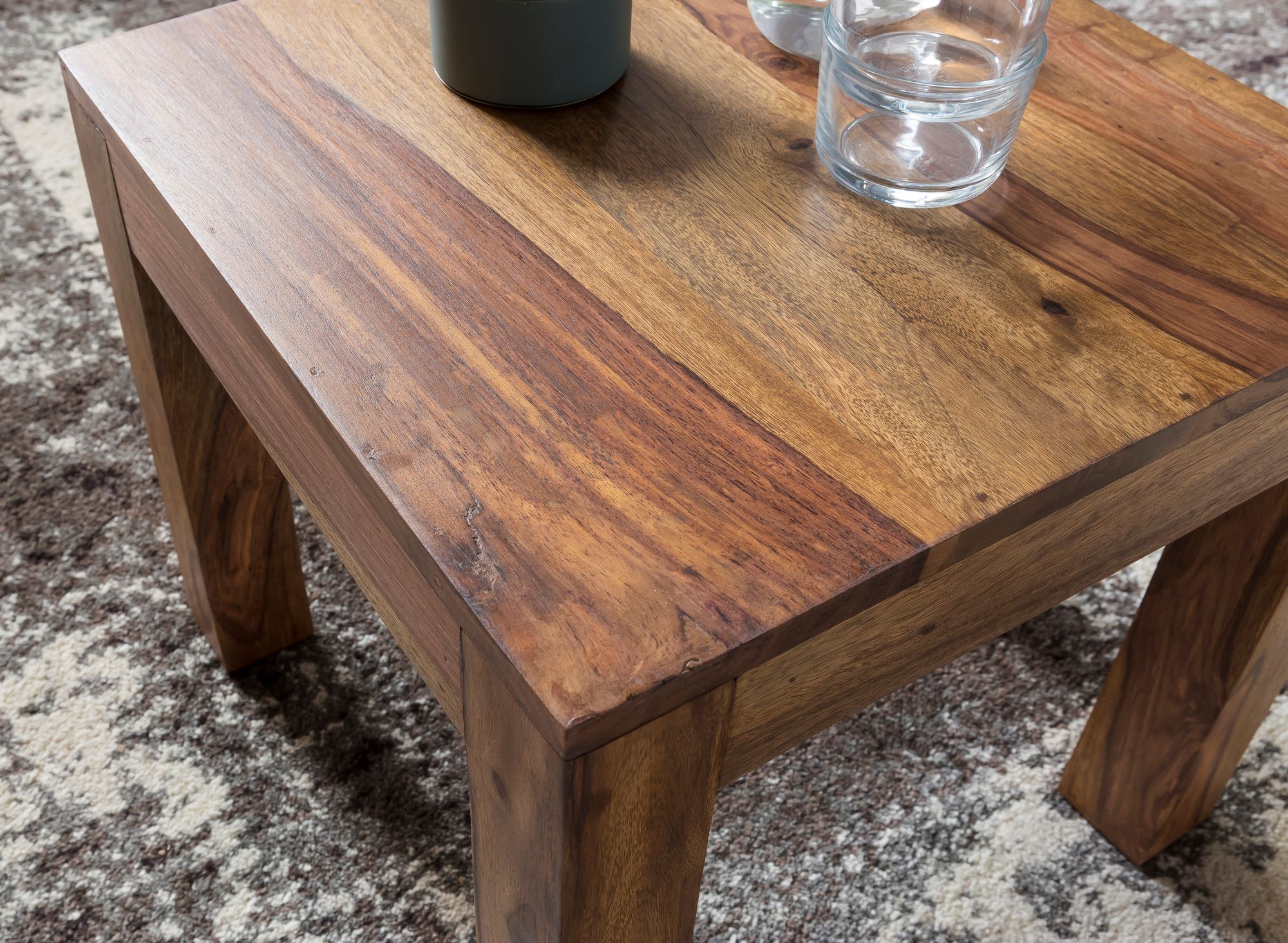 FineBuy Couchtisch Massiv-Holz 45 cm breit Wohnzimmer-Tisch Design Landhaus-Stil Beistelltisch natur Farbe wählbar | Farbe: Braun FineBuy Couchtisch Massiv-Holz 45 cm breit Wohnzimmer-Tisch Design Landhaus-Stil Beistelltisch natur Farbe wählbar | Farbe: Braun