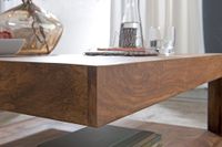Massiver Couchtisch PATAN 90 x 90 cm Wohnzimmertisch Holz Tisch Massiv Ablage – Ansicht 4