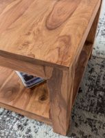 FineBuy Couchtisch Massivholz 60x60 cm mit Ablage Quadratischer Wohnzimmertisch – Ansicht 5