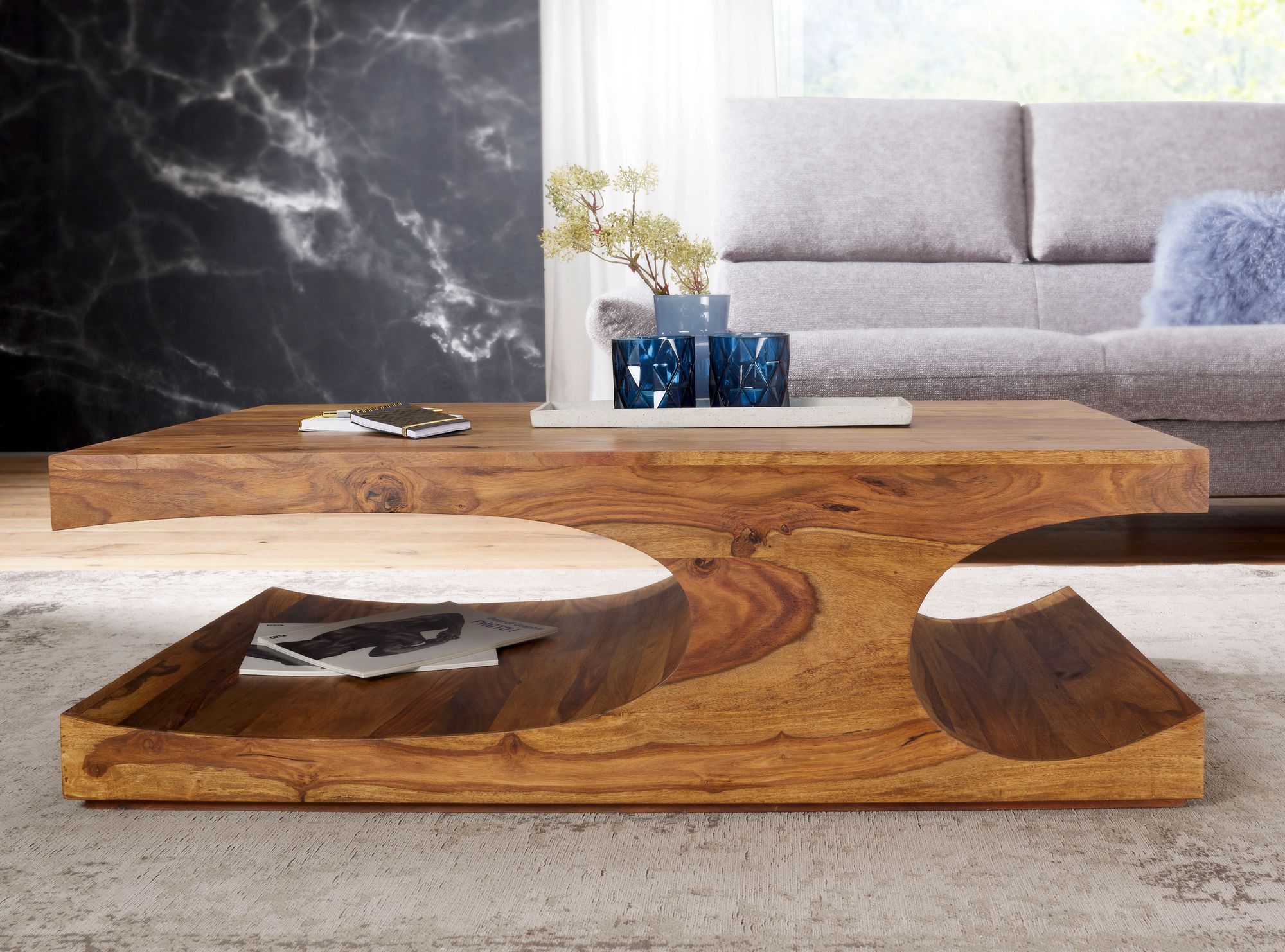 FineBuy Couchtisch Massiv-Holz 120 cm breit Wohnzimmer-Tisch Design braun Landhaus-Stil Beistelltisch Farbe wählbar | Farbe: Braun FineBuy Couchtisch Massiv-Holz 120 cm breit Wohnzimmer-Tisch Design braun Landhaus-Stil Beistelltisch Farbe wählbar | Farbe: Braun