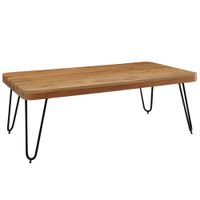 FineBuy Couchtisch Massivholz 115 cm Hairpin Beinen Wohnzimmertisch Industrial – Ansicht 6