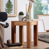 FineBuy Beistelltisch Massivholz 35x35cm Wohnzimmertisch Landhausstil Couchtisch – Ansicht 1