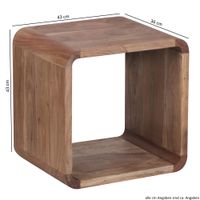 FineBuy 2er Set Satztisch Massivholz Wohnzimmertisch Landhaus Cube Beistelltisch – Ansicht 3