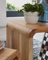 FineBuy 2er Set Satztisch Massivholz Wohnzimmertisch Landhaus Cube Beistelltisch – Ansicht 6