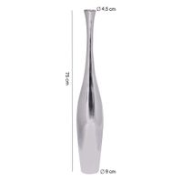 Finebuy Deko-Vase Aluminium Blumenvase Alu-Dekoration Wohndeko Farbe silber – Ansicht 2