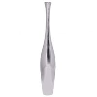 Finebuy Deko-Vase Aluminium Blumenvase Alu-Dekoration Wohndeko Farbe silber – Ansicht 1