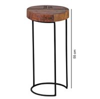 FineBuy Beistelltisch Massiv Wohnzimmertisch Holz Baumstamm Tisch Echt-Holz – Ansicht 2