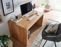 Schreibtisch Massiv Holztisch Akazie Büro Arbeitszimmer Tisch Größe wählbar – Ansicht 5