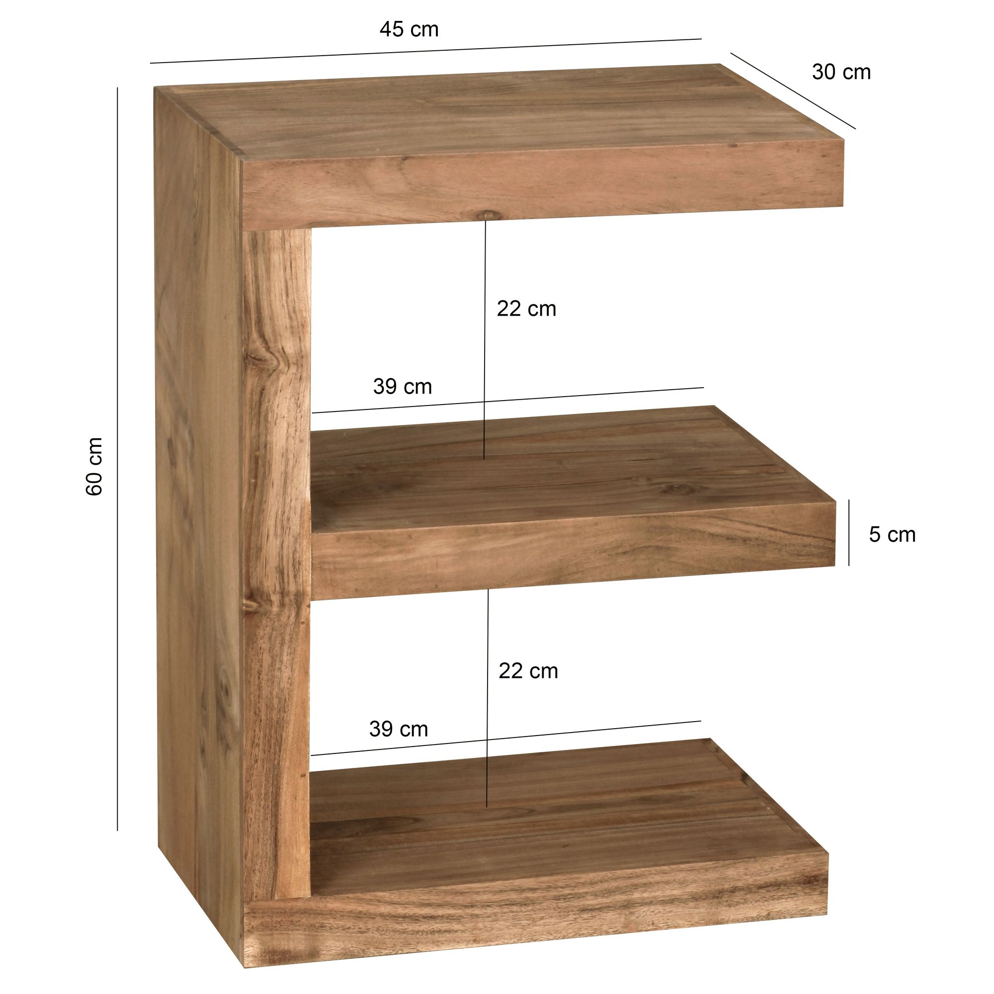 FineBuy Beistelltisch Massivholz E Cube 60cm hoch Wohnzimmer-Tisch Design braun Landhaus Couchtisch Farbe wählbar | Farbe: Braun FineBuy Beistelltisch Massivholz E Cube 60cm hoch Wohnzimmer-Tisch Design braun Landhaus Couchtisch Farbe wählbar | Farbe: Braun