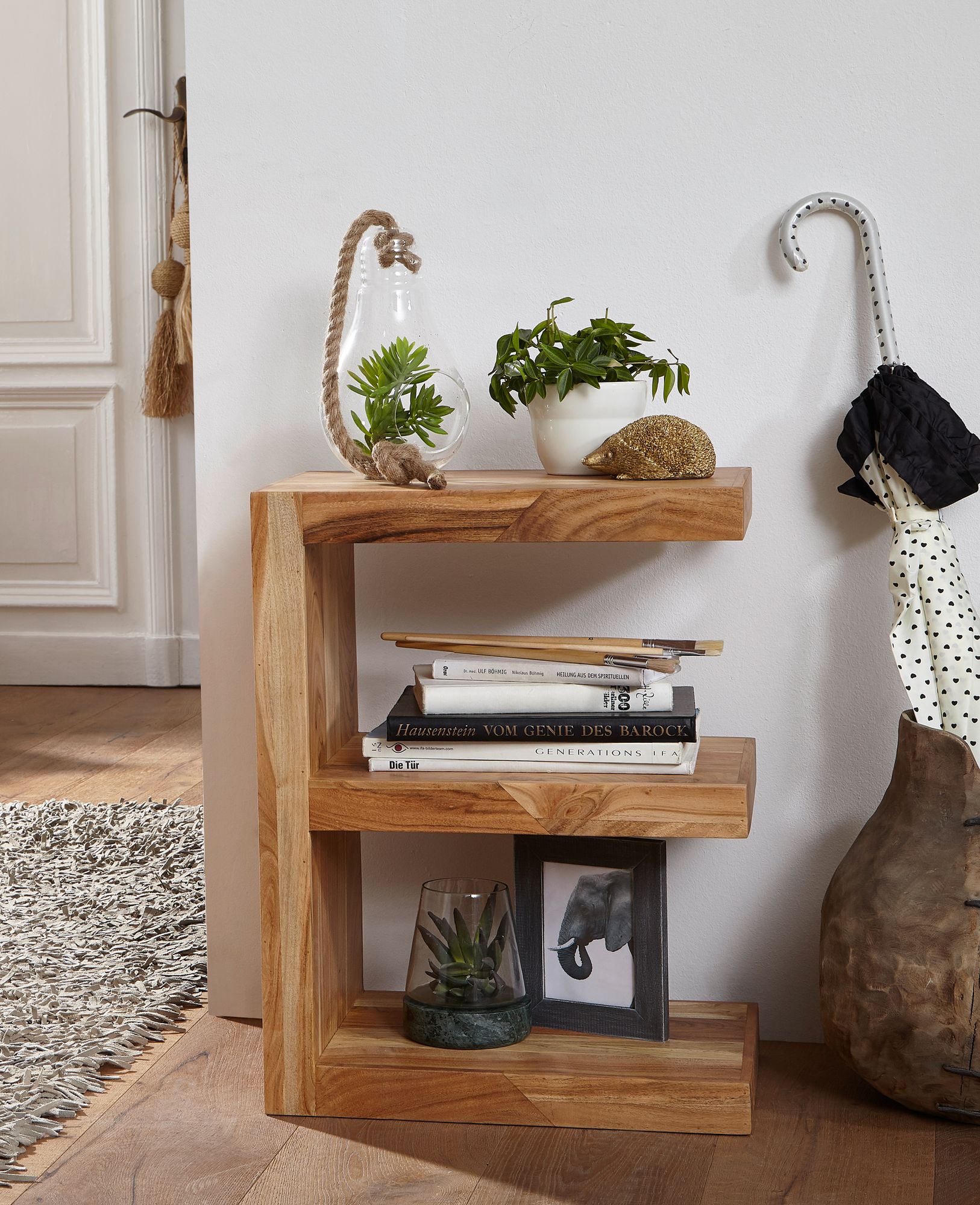 FineBuy Beistelltisch Massivholz E Cube 60cm hoch Wohnzimmer-Tisch Design braun Landhaus Couchtisch Farbe wählbar | Farbe: Braun FineBuy Beistelltisch Massivholz E Cube 60cm hoch Wohnzimmer-Tisch Design braun Landhaus Couchtisch Farbe wählbar | Farbe: Braun