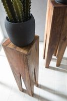 Satztisch FineBuy Massivholz Blumentisch 3er Set Säulentisch Dekosäule Eckig – Ansicht 5