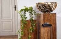 Satztisch FineBuy Massivholz Blumentisch 3er Set Säulentisch Dekosäule Eckig – Ansicht 5