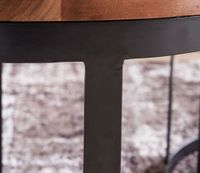 Couchtisch 2er Set Massivholz Wohnzimmertisch Industrial Design Metallgestell – Ansicht 6