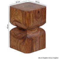 FineBuy Beistelltisch Braun Holztisch Rustikaler Deko-Tisch Anstelltisch Klein – Ansicht 3