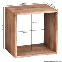 Cube Massivholz Regal Beistelltisch Tisch Holzcube Würfelregal Couchtisch – Ansicht 3