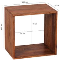 Cube Massivholz Regal Beistelltisch Tisch Holzcube Würfelregal Couchtisch – Ansicht 3