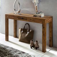 Konsolentisch Holz Massiv Wandtisch Konsole Anrichte 1 Schublade Schreibtisch – Ansicht 1