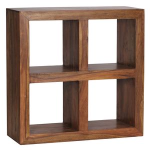 FineBuy Standregal Massivholz 82 cm hoch 4 Böden Design Holzregal Naturprodukt Landhaus Beistelltisch Farbe wählbar