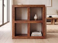 FineBuy Standregal Massivholz 82cm Holzregal Naturprodukt Beistelltisch Landhaus – Ansicht 5