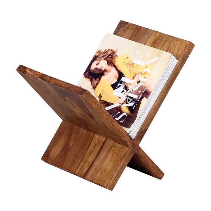FineBuy Zeitungsständer Massivholz Zeitschriftenständer Prospekthalter Landhaus