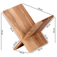 FineBuy Zeitungsständer Massivholz Zeitschriftenständer Prospekthalter Landhaus – Ansicht 2