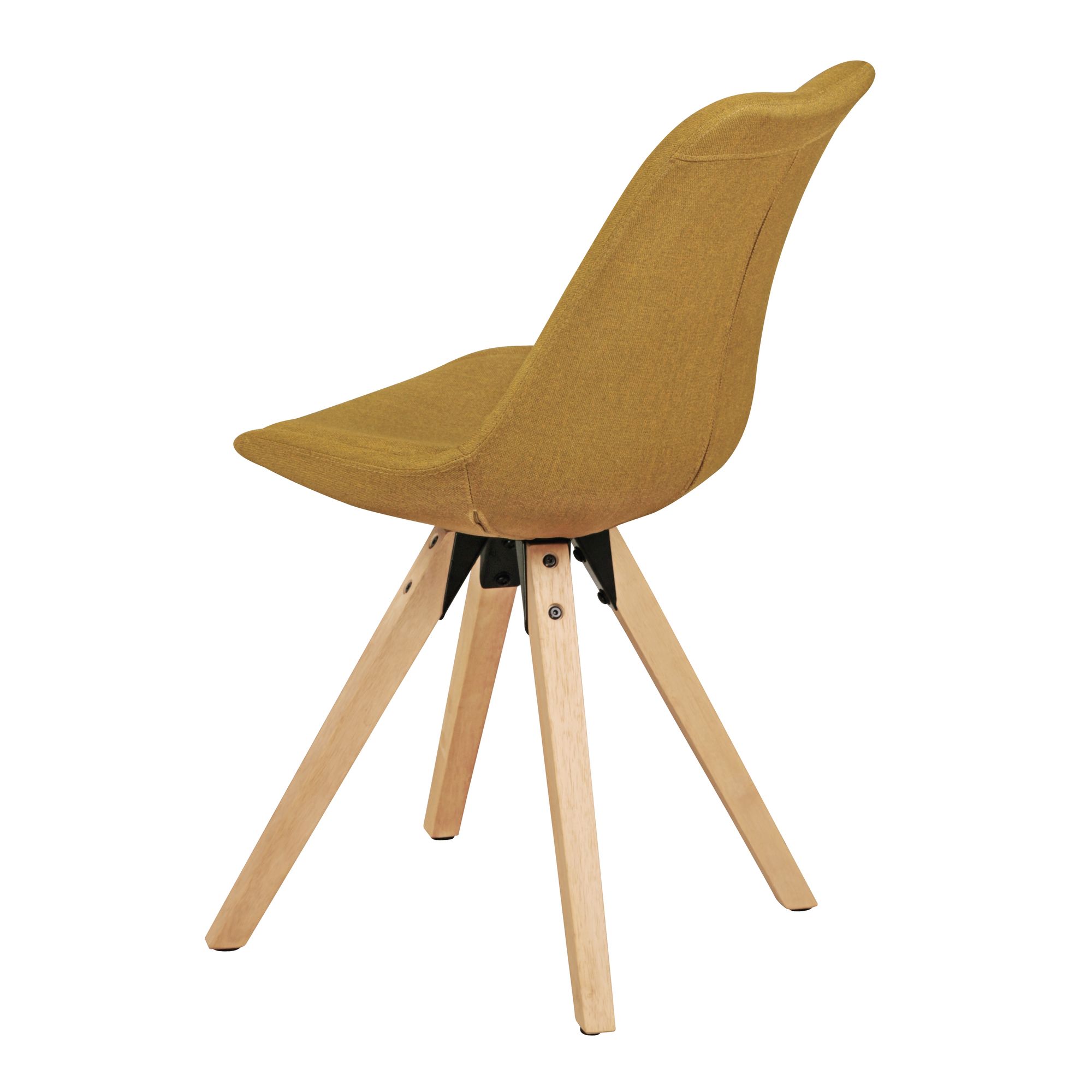 FineBuy Design Esszimmerstühle 2er Set SV43580 Skandinavische Stühle mit Holzbeinen, Retro Stuhlset Bunt, Küchenstühle mit Stoff, Lehnenstuhl Modern, Küchenstuhl Esszimmer | Farbe: Grau