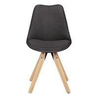 FineBuy 2er Set Esszimmerstühle Retro Stuhl Küchenstühle Stoff Stühle – Ansicht 1