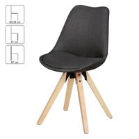 FineBuy 2er Set Esszimmerstühle Retro Stuhl Küchenstühle Stoff Stühle – Ansicht 2