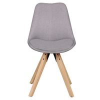 FineBuy 2er Set Esszimmerstühle Retro Stuhl Küchenstühle Stoff Stühle – Ansicht 1
