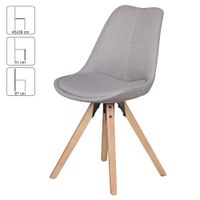 FineBuy 2er Set Esszimmerstühle Retro Stuhl Küchenstühle Stoff Stühle – Ansicht 2