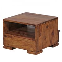 Nachttisch Massivholz Schublade & Ablage Flache Nachtkommode Futon Nachtkästchen – Ansicht 6