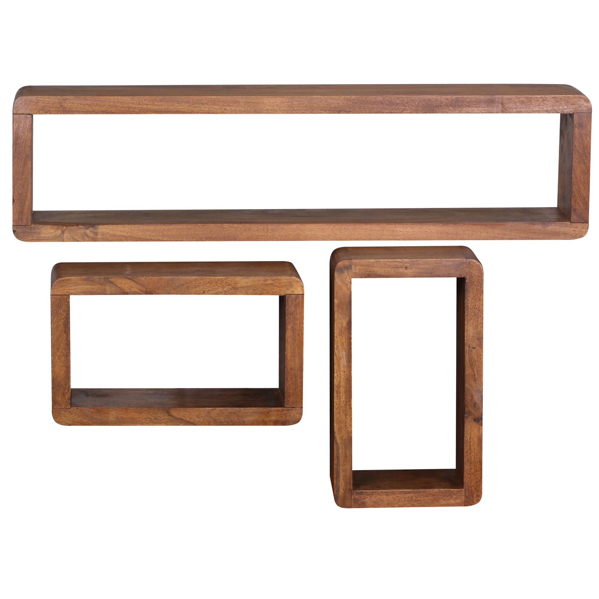 FineBuy Design Wandregal 3er Set Massiv Holzregale Landhausstil, Rustikales Wandregal-Set Holz, Hängeregal Viereckig Echtholz, Wand-Regale, Hängend Würfel, Regal Wandkästen Eckig | Farbe: Gelb FineBuy Design Wandregal 3er Set Massiv Holzregale Landhausstil, Rustikales Wandregal-Set Holz, Hängeregal Viereckig Echtholz, Wand-Regale, Hängend Würfel, Regal Wandkästen Eckig | Farbe: Gelb