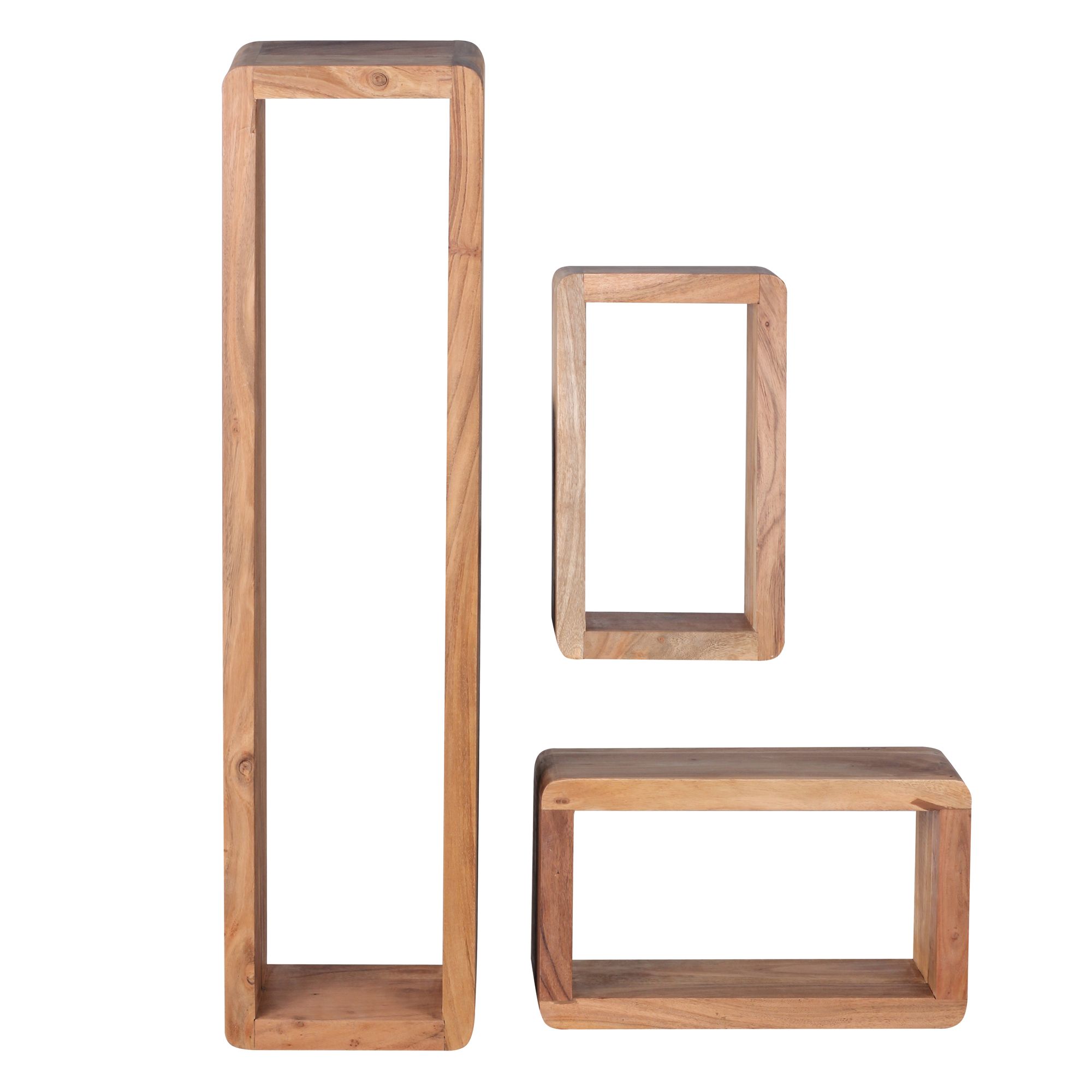 FineBuy Design Wandregal 3er Set Massiv Holzregale Landhausstil, Rustikales Wandregal-Set Holz, Hängeregal Viereckig Echtholz, Wand-Regale, Hängend Würfel, Regal Wandkästen Eckig | Farbe: Gelb FineBuy Design Wandregal 3er Set Massiv Holzregale Landhausstil, Rustikales Wandregal-Set Holz, Hängeregal Viereckig Echtholz, Wand-Regale, Hängend Würfel, Regal Wandkästen Eckig | Farbe: Gelb