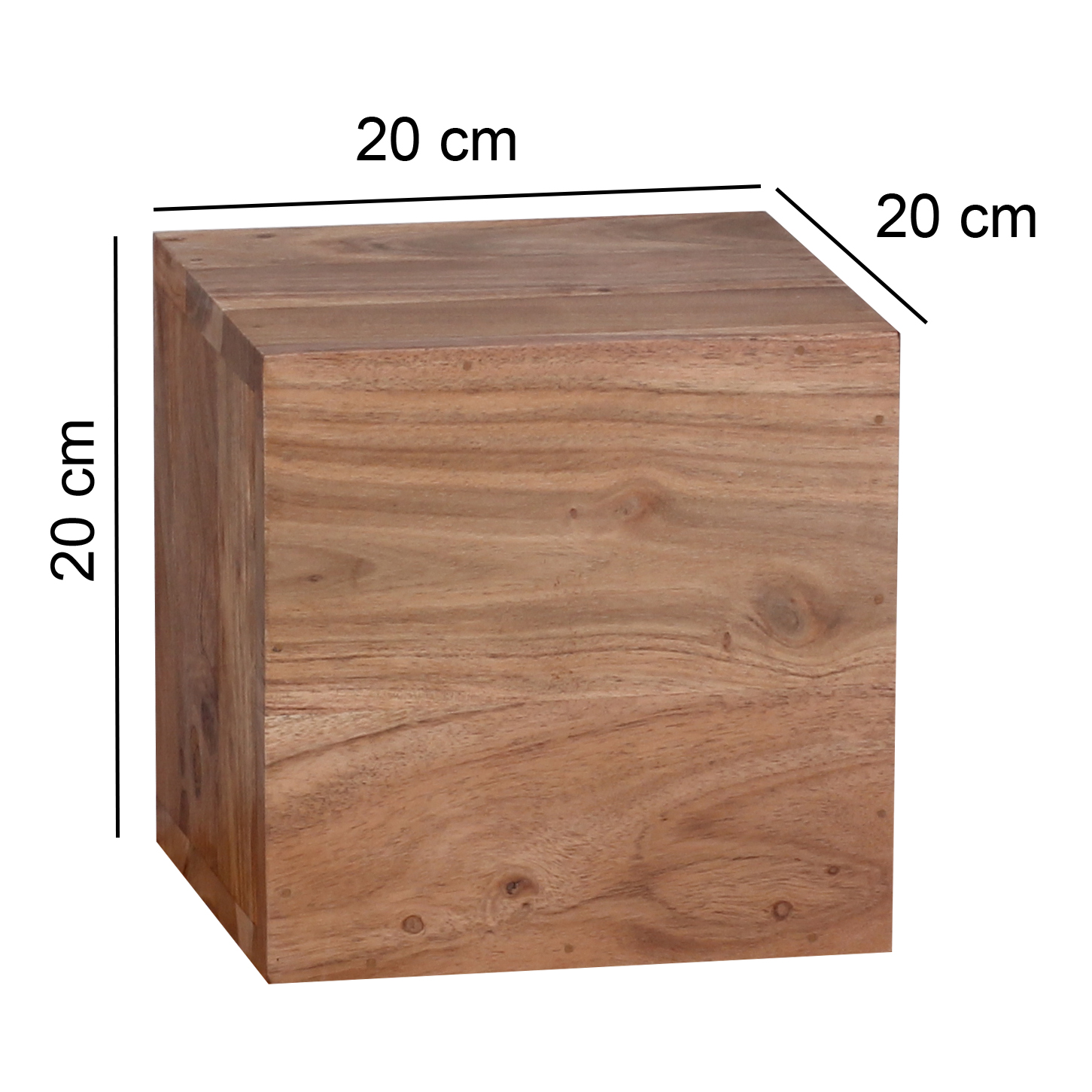 FineBuy 4er Set Wandregale Massivholz Holzregal Landhaus Hängeregal 25 cm und 20 cm Echtholz Wandboard | Farbe: Braun