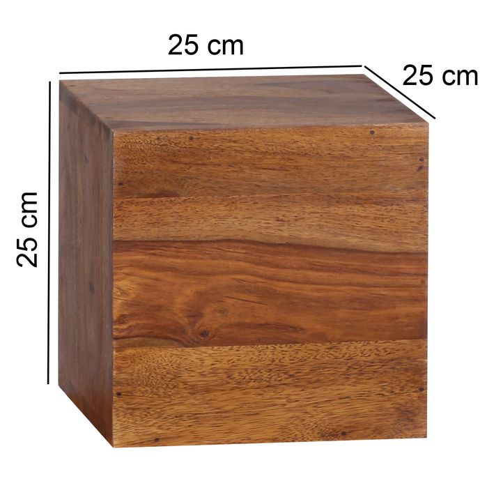 FineBuy 4er Set Wandregale Massivholz Holzregal Landhaus Hängeregal Wandboard – Maßzeichnung