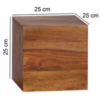 FineBuy 4er Set Wandregale Massivholz Holzregal Landhaus Hängeregal Wandboard – Ansicht 3