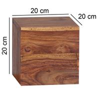 FineBuy 4er Set Wandregale Massivholz Holzregal Landhaus Hängeregal Wandboard – Ansicht 4